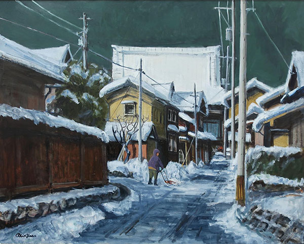第72回 光陽展　会員　野洲 昭夫　（ﾔｽ ｱｷｵ）　雪晴（油）　F80